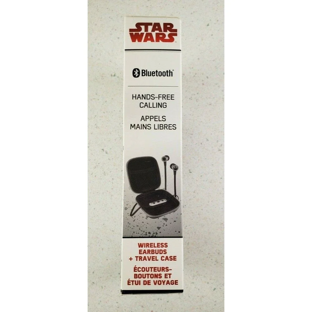 Star Wars LiB20FXv8 Bluetooth Earbuds Mic Remote Travel Case Black New Sealed